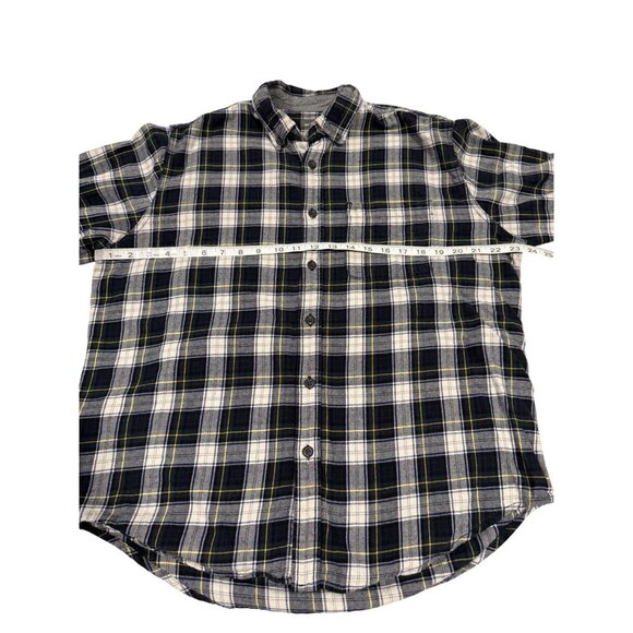 Eddie Bauer Men's Flannel Plaid Button-Down Shirt Size L‎ - Picture 7 of 8